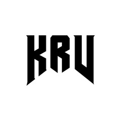 KRV letter logo design for technology company. KRV logo design black and white color combination. KRV logo, KRV vector, KRV design, KRV icon, KRV alphabet. KRV typography logo design.