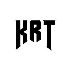 KRT letter logo design for technology company. KRT logo design black and white color combination. KRT logo, KRT vector, KRT design, KRT icon, KRT alphabet. KRT typography logo design.