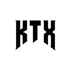 KTX letter logo design for technology company. KTX logo design black and white color combination. KTX logo, KTX vector, KTX design, KTX icon, KTX alphabet. KTX typography logo design.