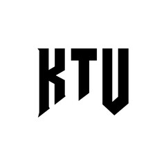 KTU letter logo design for technology company. KTU logo design black and white color combination. KTU logo, KTU vector, KTU design, KTU icon, KTU alphabet. KTU typography logo design.