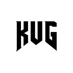 KUG letter logo design for technology company. KUG logo design black and white color combination. KUG logo, KUG vector, KUG design, KUG icon, KUG alphabet. KUG typography logo design.