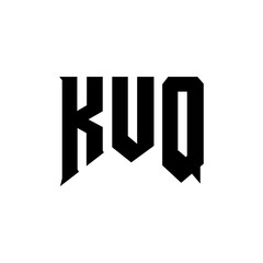 KUQ letter logo design for technology company. KUQ logo design black and white color combination. KUQ logo, KUQ vector, KUQ design, KUQ icon, KUQ alphabet. KUQ typography logo design.