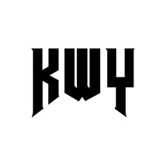 KWY letter logo design for technology company. KWY logo design black and white color combination. KWY logo, KWY vector, KWY design, KWY icon, KWY alphabet. KWY typography logo design.