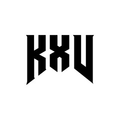 KXV letter logo design for technology company. KXV logo design black and white color combination. KXV logo, KXV vector, KXV design, KXV icon, KXV alphabet. KXV typography logo design.