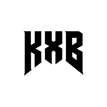 KXB letter logo design for technology company. KXB logo design black and white color combination. KXB logo, KXB vector, KXB design, KXB icon, KXB alphabet. KXB typography logo design.