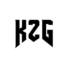 KZG letter logo design for technology company. KZG logo design black and white color combination. KZG logo, KZG vector, KZG design, KZG icon, KZG alphabet. KZG typography logo design.