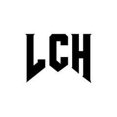 LCH letter logo design for technology company. LCH logo design black and white color combination. LCH logo, LCH vector, LCH design, LCH icon, LCH alphabet. LCH typography logo design.