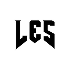 LES letter logo design for technology company. LES logo design black and white color combination. LES logo, LES vector, LES design, LES icon, LES alphabet. LES typography logo design.