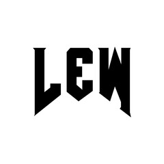 LEW letter logo design for technology company. LEW logo design black and white color combination. LEW logo, LEW vector, LEW design, LEW icon, LEW alphabet. LEW typography logo design. © mamun25g