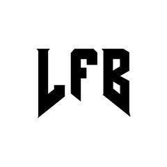 LFB letter logo design for technology company. LFB logo design black and white color combination. LFB logo, LFB vector, LFB design, LFB icon, LFB alphabet. LFB typography logo design.