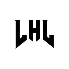 LHL letter logo design for technology company. LHL logo design black and white color combination. LHL logo, LHL vector, LHL design, LHL icon, LHL alphabet. LHL typography logo design.