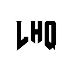 LHQ letter logo design for technology company. LHQ logo design black and white color combination. LHQ logo, LHQ vector, LHQ design, LHQ icon, LHQ alphabet. LHQ typography logo design.