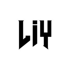 LIY letter logo design for technology company. LIY logo design black and white color combination. LIY logo, LIY vector, LIY design, LIY icon, LIY alphabet. LIY typography logo design.