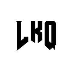 LKQ letter logo design for technology company. LKQ logo design black and white color combination. LKQ logo, LKQ vector, LKQ design, LKQ icon, LKQ alphabet. LKQ typography logo design.