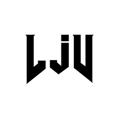 LJV letter logo design for technology company. LJV logo design black and white color combination. LJV logo, LJV vector, LJV design, LJV icon, LJV alphabet. LJV typography logo design.