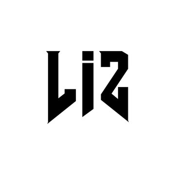 LIZ letter logo design for technology company. LIZ logo design black and white color combination. LIZ logo, LIZ vector, LIZ design, LIZ icon, LIZ alphabet. LIZ typography logo design.