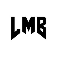 LMB letter logo design for technology company. LMB logo design black and white color combination. LMB logo, LMB vector, LMB design, LMB icon, LMB alphabet. LMB typography logo design.