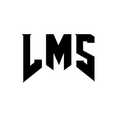 LMS letter logo design for technology company. LMS logo design black and white color combination. LMS logo, LMS vector, LMS design, LMS icon, LMS alphabet. LMS typography logo design.