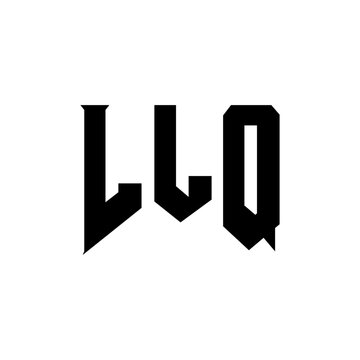 LLQ letter logo design for technology company. LLQ logo design black and white color combination. LLQ logo, LLQ vector, LLQ design, LLQ icon, LLQ alphabet. LLQ typography logo design.
