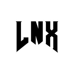 LNX letter logo design for technology company. LNX logo design black and white color combination. LNX logo, LNX vector, LNX design, LNX icon, LNX alphabet. LNX typography logo design.