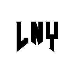 LNY letter logo design for technology company. LNY logo design black and white color combination. LNY logo, LNY vector, LNY design, LNY icon, LNY alphabet. LNY typography logo design.