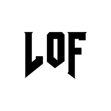 LOF letter logo design for technology company. LOF logo design black and white color combination. LOF logo, LOF vector, LOF design, LOF icon, LOF alphabet. LOF typography logo design.