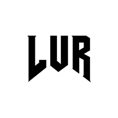 LUR letter logo design for technology company. LUR logo design black and white color combination. LUR logo, LUR vector, LUR design, LUR icon, LUR alphabet. LUR typography logo design.