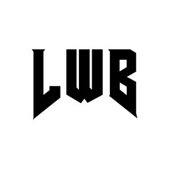 LWB letter logo design for technology company. LWB logo design black and white color combination. LWB logo, LWB vector, LWB design, LWB icon, LWB alphabet. LWB typography logo design.