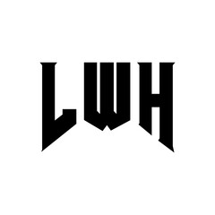 LWH letter logo design for technology company. LWH logo design black and white color combination. LWH logo, LWH vector, LWH design, LWH icon, LWH alphabet. LWH typography logo design.