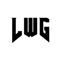 LWG letter logo design for technology company. LWG logo design black and white color combination. LWG logo, LWG vector, LWG design, LWG icon, LWG alphabet. LWG typography logo design.