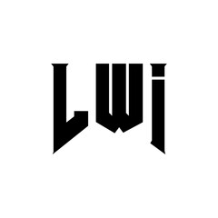 LWI letter logo design for technology company. LWI logo design black and white color combination. LWI logo, LWI vector, LWI design, LWI icon, LWI alphabet. LWI typography logo design.