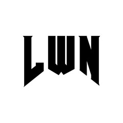 LWN letter logo design for technology company. LWN logo design black and white color combination. LWN logo, LWN vector, LWN design, LWN icon, LWN alphabet. LWN typography logo design.