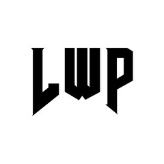 LWP letter logo design for technology company. LWP logo design black and white color combination. LWP logo, LWP vector, LWP design, LWP icon, LWP alphabet. LWP typography logo design.