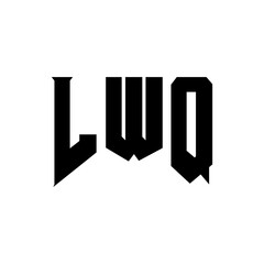 LWQ letter logo design for technology company. LWQ logo design black and white color combination. LWQ logo, LWQ vector, LWQ design, LWQ icon, LWQ alphabet. LWQ typography logo design.