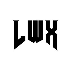 LWX letter logo design for technology company. LWX logo design black and white color combination. LWX logo, LWX vector, LWX design, LWX icon, LWX alphabet. LWX typography logo design.