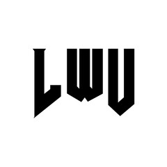 LWU letter logo design for technology company. LWU logo design black and white color combination. LWU logo, LWU vector, LWU design, LWU icon, LWU alphabet. LWU typography logo design.