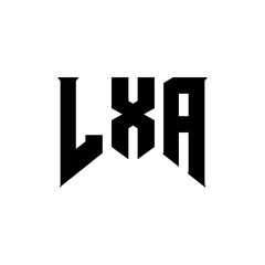 LXA letter logo design for technology company. LXA logo design black and white color combination. LXA logo, LXA vector, LXA design, LXA icon, LXA alphabet. LXA typography logo design.