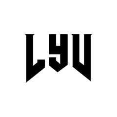 LYV letter logo design for technology company. LYV logo design black and white color combination. LYV logo, LYV vector, LYV design, LYV icon, LYV alphabet. LYV typography logo design.