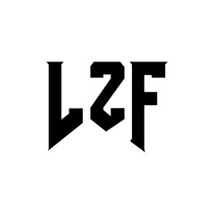 LZF letter logo design for technology company. LZF logo design black and white color combination. LZF logo, LZF vector, LZF design, LZF icon, LZF alphabet. LZF typography logo design.