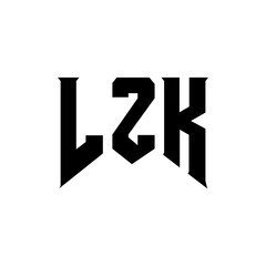 LZK letter logo design for technology company. LZK logo design black and white color combination. LZK logo, LZK vector, LZK design, LZK icon, LZK alphabet. LZK typography logo design.