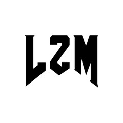 LZM letter logo design for technology company. LZM logo design black and white color combination. LZM logo, LZM vector, LZM design, LZM icon, LZM alphabet. LZM typography logo design.