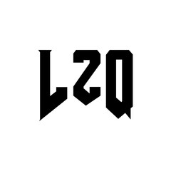 LZQ letter logo design for technology company. LZQ logo design black and white color combination. LZQ logo, LZQ vector, LZQ design, LZQ icon, LZQ alphabet. LZQ typography logo design.