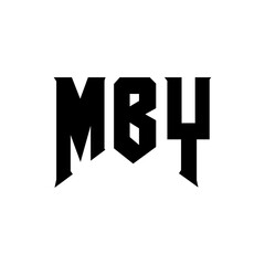 MBY letter logo design for technology company. MBY logo design black and white color combination. MBY logo, MBY vector, MBY design, MBY icon, MBY alphabet. MBY typography logo design.
