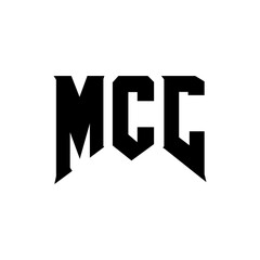 MCC letter logo design for technology company. MCC logo design black and white color combination. MCC logo, MCC vector, MCC design, MCC icon, MCC alphabet. MCC typography logo design.