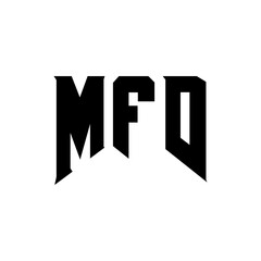 MFD letter logo design for technology company. MFD logo design black and white color combination. MFD logo, MFD vector, MFD design, MFD icon, MFD alphabet. MFD typography logo design.