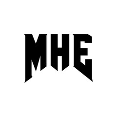 MHE letter logo design for technology company. MHE logo design black and white color combination. MHE logo, MHE vector, MHE design, MHE icon, MHE alphabet. MHE typography logo design.