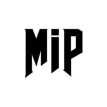 MIP letter logo design for technology company. MIP logo design black and white color combination. MIP logo, MIP vector, MIP design, MIP icon, MIP alphabet. MIP typography logo design.