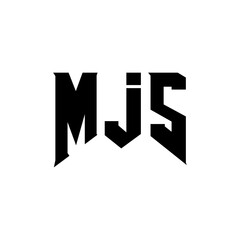 MJS letter logo design for technology company. MJS logo design black and white color combination. MJS logo, MJS vector, MJS design, MJS icon, MJS alphabet. MJS typography logo design.