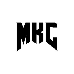 MKC letter logo design for technology company. MKC logo design black and white color combination. MKC logo, MKC vector, MKC design, MKC icon, MKC alphabet. MKC typography logo design.