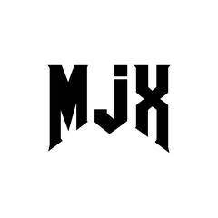 MJX letter logo design for technology company. MJX logo design black and white color combination. MJX logo, MJX vector, MJX design, MJX icon, MJX alphabet. MJX typography logo design.